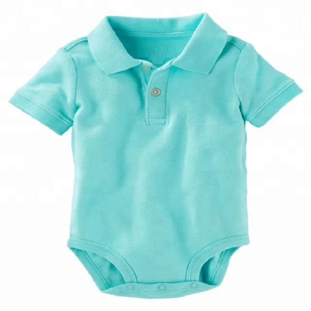 Baby Clothes Newborn Boys Girls Jumpsuit Polo Shirt Baby Boy Romper for Sale Onesie Short Sleeve Turn Down Collar 100% Cotton