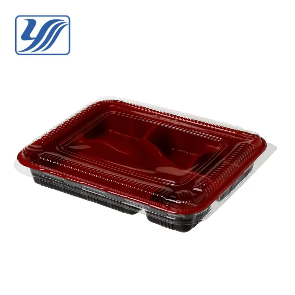 Clear view packaging plastic disposable bento box