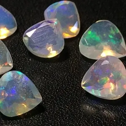 6mm Natural Ethiopian Opal Faceted Heart Cut Calibrated Loose Gemstones Manufacturer Bulk Deal at Wholesale Price Online Factory