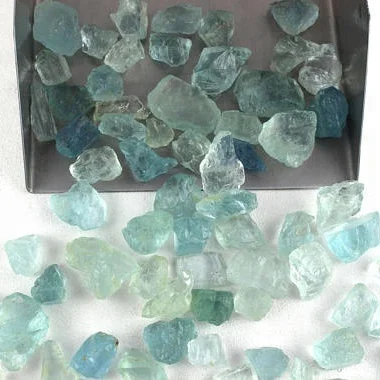 Grade Quality Shining 50 Piece Natural Rough Blue Aquamarine Loose Gemstone Making Jewelry Rough March Birthstone