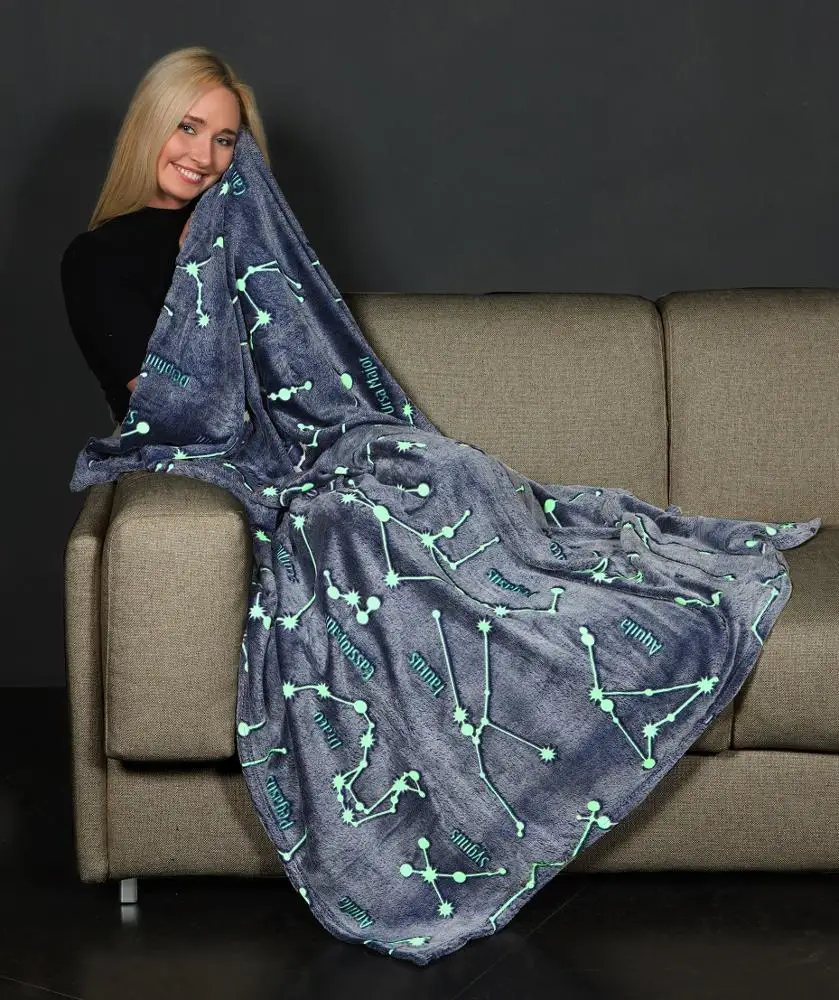 KANGURU GLOW IN THE DARK CONSTELLATIONS FLEECE BLANKET