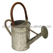 ORANGE COLOR METAL WATERING CAN DECORATIVE FLOWER LRRIGATON CAN ANTIQUE DESIGN WATERING CAN