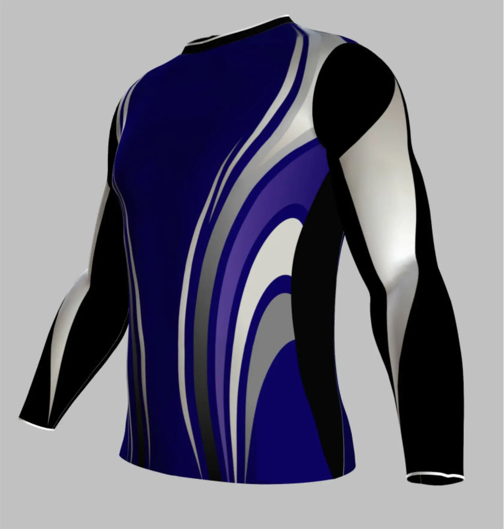 2023 Unisex Sport Rash Guard Long Spandex BJJ Compression Shirt with Own Printed Design MMA Gym Gear