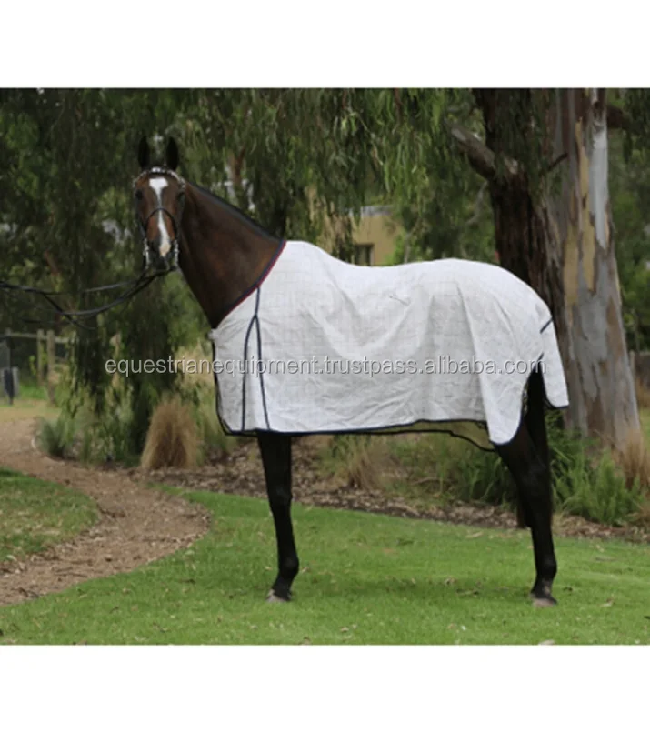 270GSM Ripstop Poly Cotton Horse Rug Satin Lined Shoulder Summer Blanket