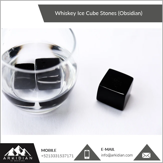 Perfectly Prepared Dice Ice Cube Obsidian Dimensioned Cube Whisky