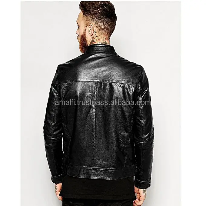 Men Genuine Leather Sheepskin Jacket Sheep Skin Finished AI-6012 Fashion 20+ SF AMALFI PK 0.5-0.7mm/0.6-0.8mm/0.7-0.9mm