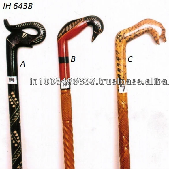 Wooden Walking Sticks with wooden Animal and birds handle / wooden walking canes Bird handles / Elderly wooden walking sticks