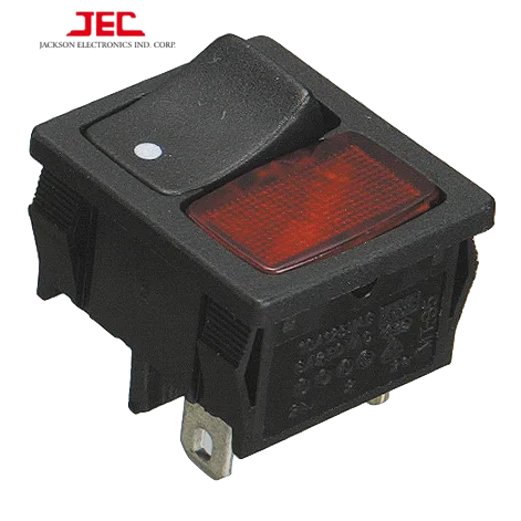 JEC RLEIL Twin ROCKER SWITH 606 Series ON-OFF DPST DPDT двухполюсный цветной красный выключатель света