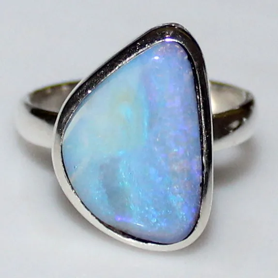 Boulder Opal Rough Ring wholesale supplier Jaipur One of a kind Silver 925 Sterling jewelry Rings In Latest Collection