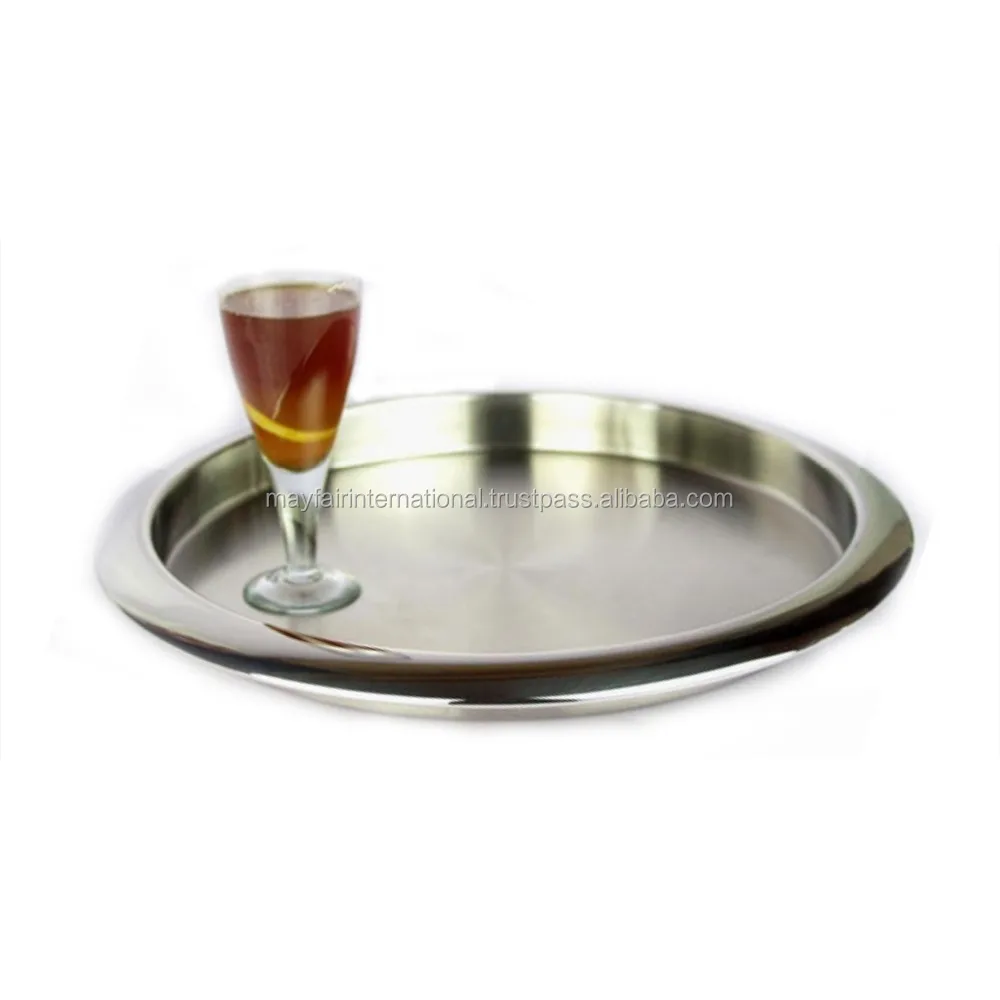 Barware Restauranware Hotelware Wholesale Stainless Steel Beer Serving Tray Made In India