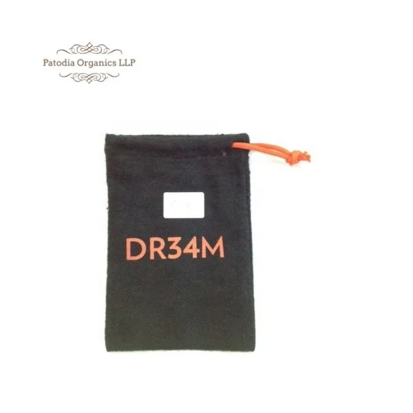 Wholesale Customized Logo Silk Printed Black Muslin Drawstring Bag