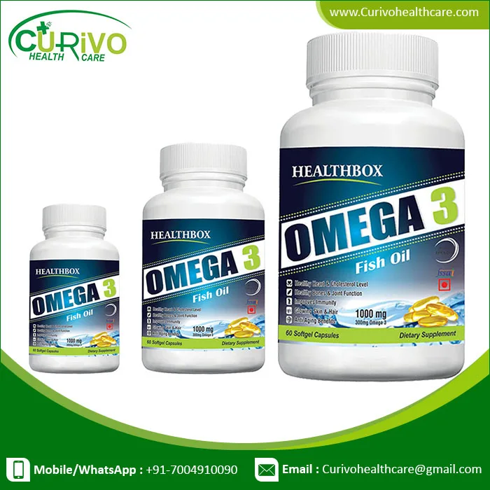 
1000mg Omega 3 Softgel Capsules 
