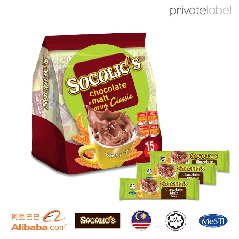 
Instant Chocolate Malt Powder Beverage Cacao Drink 3in1 