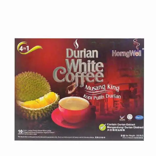 
4 In 1 Rich and Strong Musang King Instant Durian White Coffee 