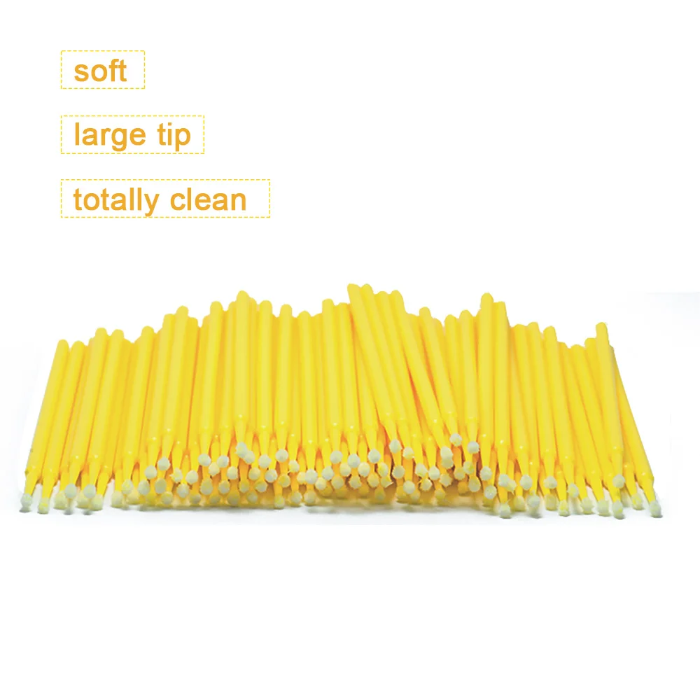 
Micro Durable Disposable Eyelash Extension Individual false eyelash Applicators Mascara Brush Eyelash Glue Cleaning Tool 100pcs 