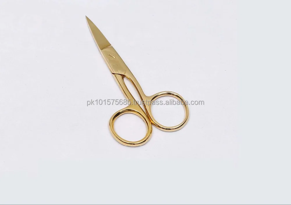 Customized Eyebrow cutting scissor small scissor gold Custom color logo size