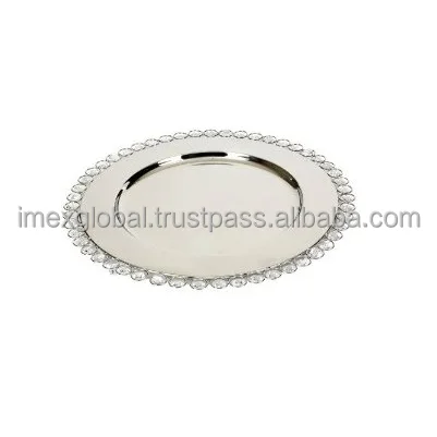 Crystal Charger Plate for Table Decortication High Quality And Best Manufacturing In Whole Sale Price Top Selling Metal Plate