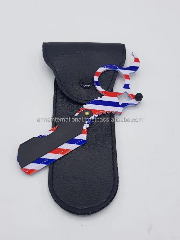 Professional Finger Barber Straight Shaving Razors In High Quality Steel Multi Color Finger Razors