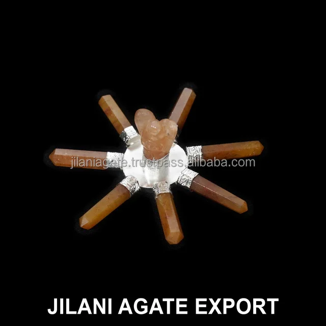 Wholesale Jilaniagate Crystal Quartz Top Selling Lapis Lazuli Angel Energy Generator 7 Pencil Point Energy Generator Buy Now!