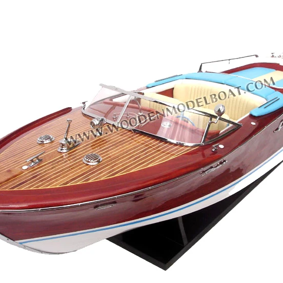 SUPER RIVA LAMBORGHININ WOODEN SPEED BOATS MODEL - WOODEN DECORATIONS