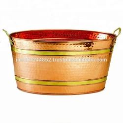 Pure Copper Hammered Party Beverage Tub