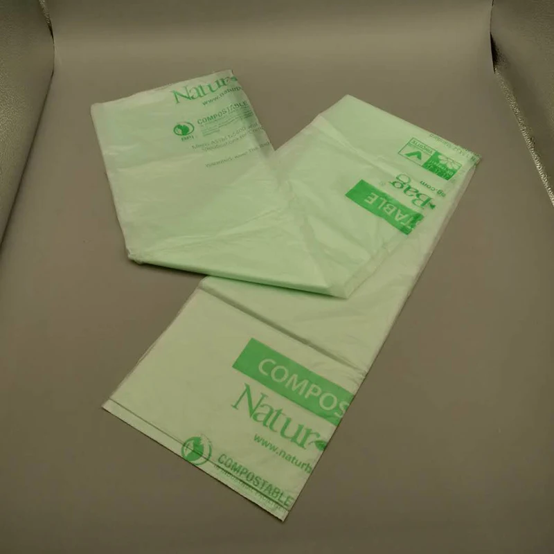 Wholesale compostable PLA bag 100% bio degradable Eco plastic disposable bags custom grocery shopping bags