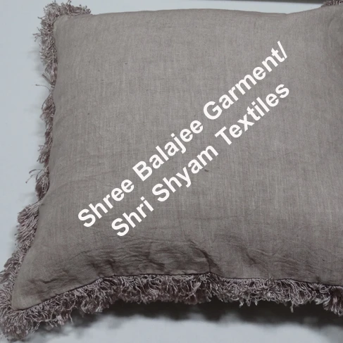 100% Pure Linen European Grey Pillowcase Natural Linen Cushion Pure Linen Cushions and Throws