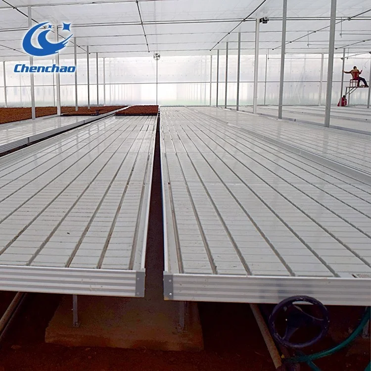 4x8 Rolling bench agriculture vertical growing ebb and flow table