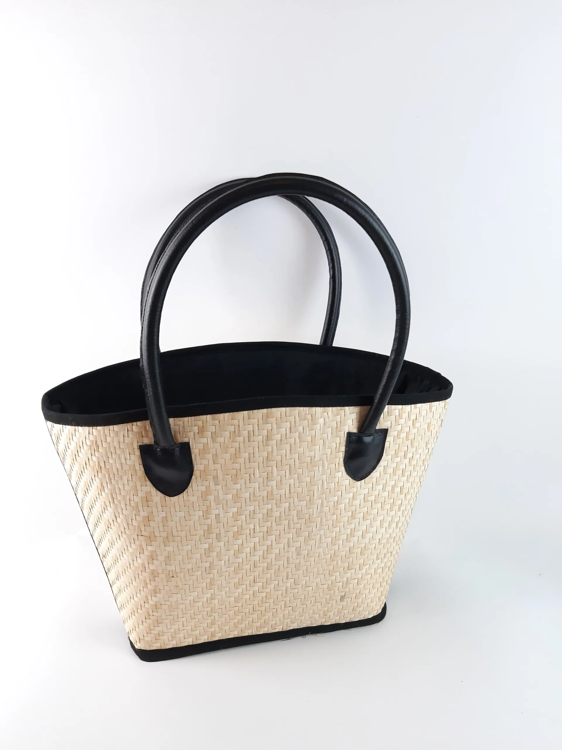 Vintage Bag Leather Fabric Bag For Woman