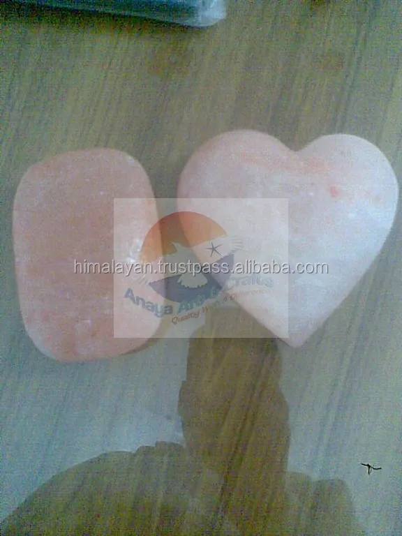 Himalayan Round Pink Crystal Rock Salt Bath Soap / Salt Massager