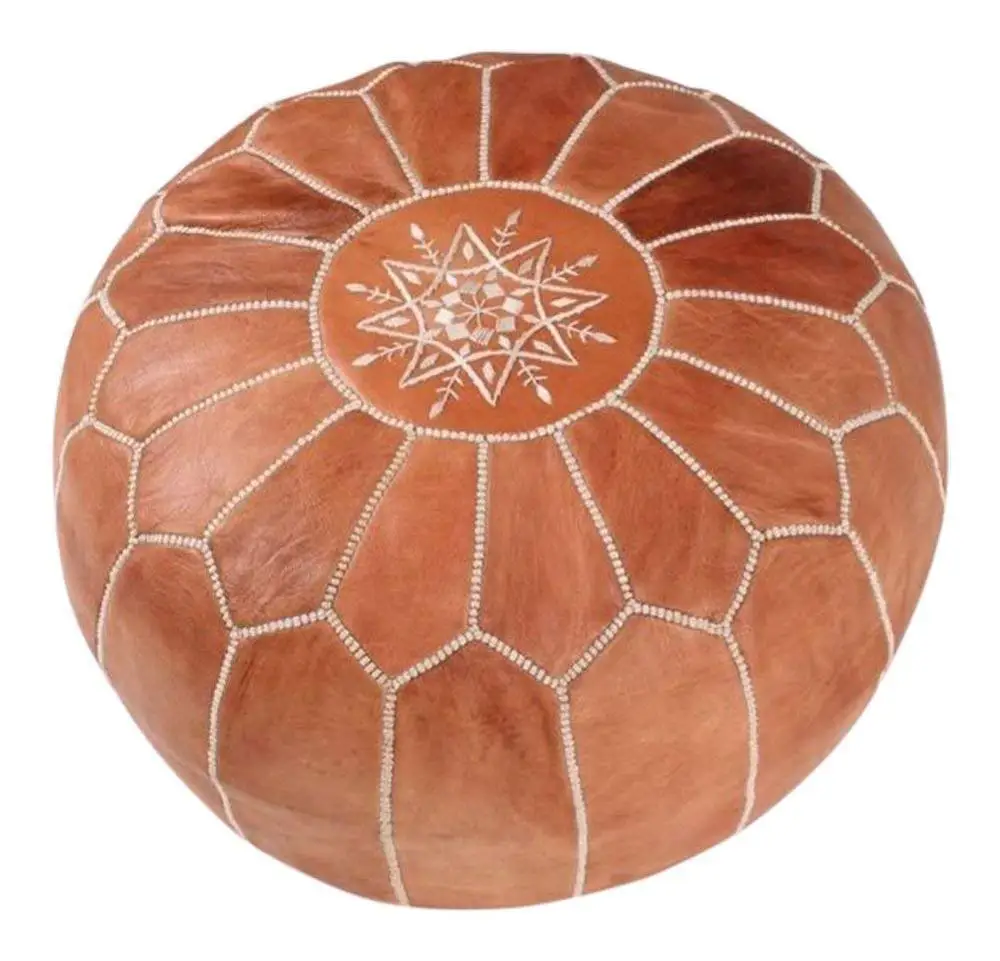 Home Stool & Ottoman Specific Use and Home Furniture General Use moroccan leather pouf