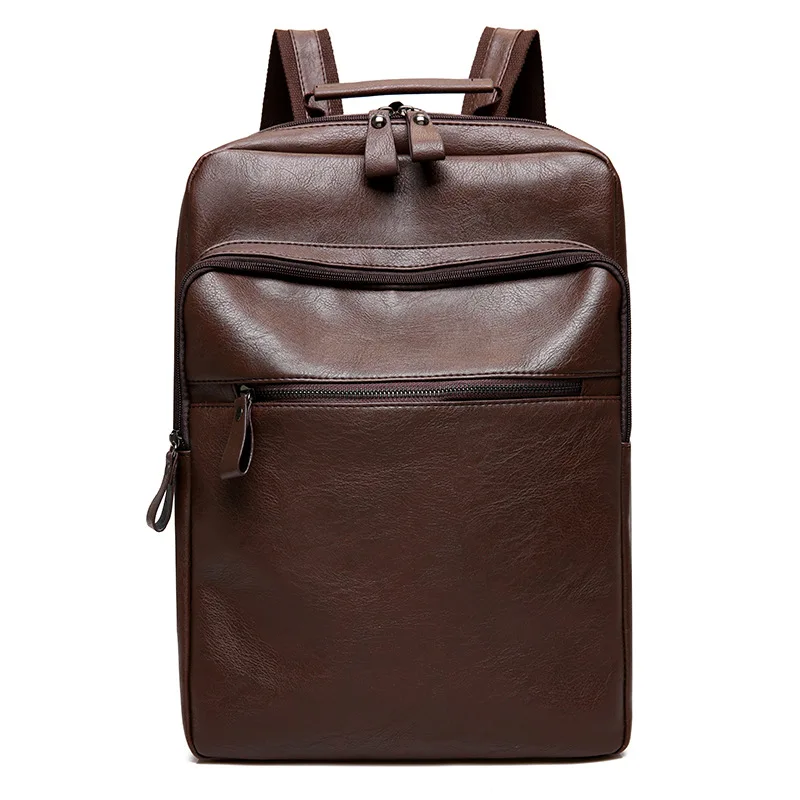 big capacity popular PU man leather backpack fashion travel backpack