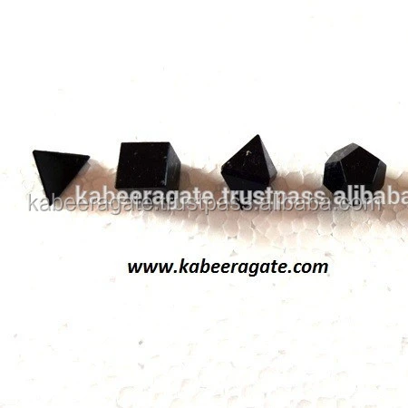 Black Obsidian Sacred Geometry Set