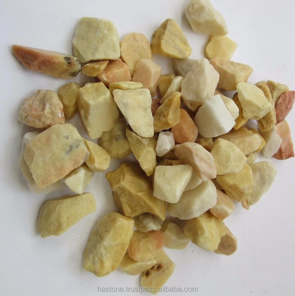 LIGHT YELLOW CRUSH PEBBLE STONE