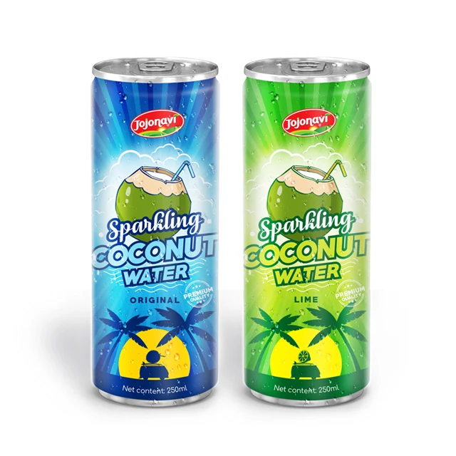 Manufacturer tropical 250ml Canned New Products Sparkling Coconut Flavor Aloe Vera Drink ODM service from Viet nam