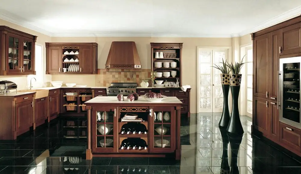 China America mini kitchen cabinet with solid wood door joinery