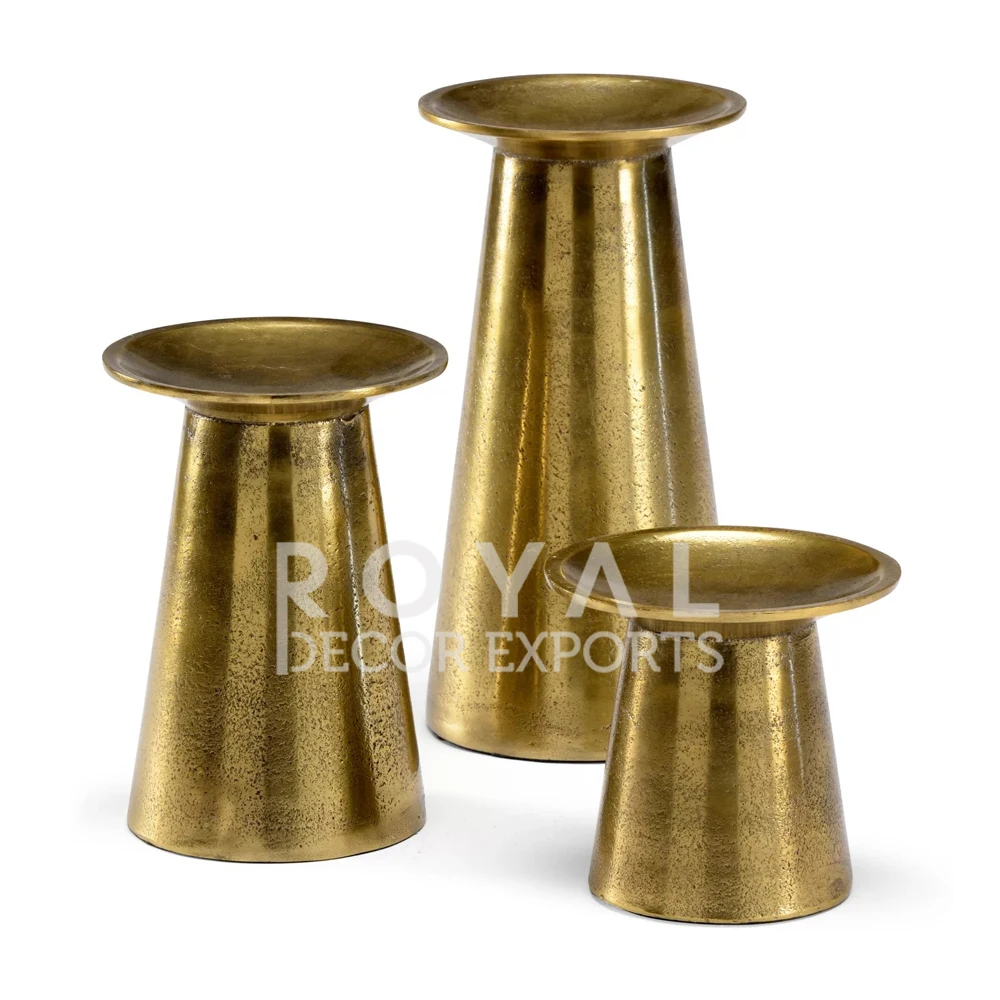 Tealight Candle Holder Lamp Candlestick Holder Creative Decoration Metal Candle Pillar Gold Candle Holder Tealight 3 Sizes
