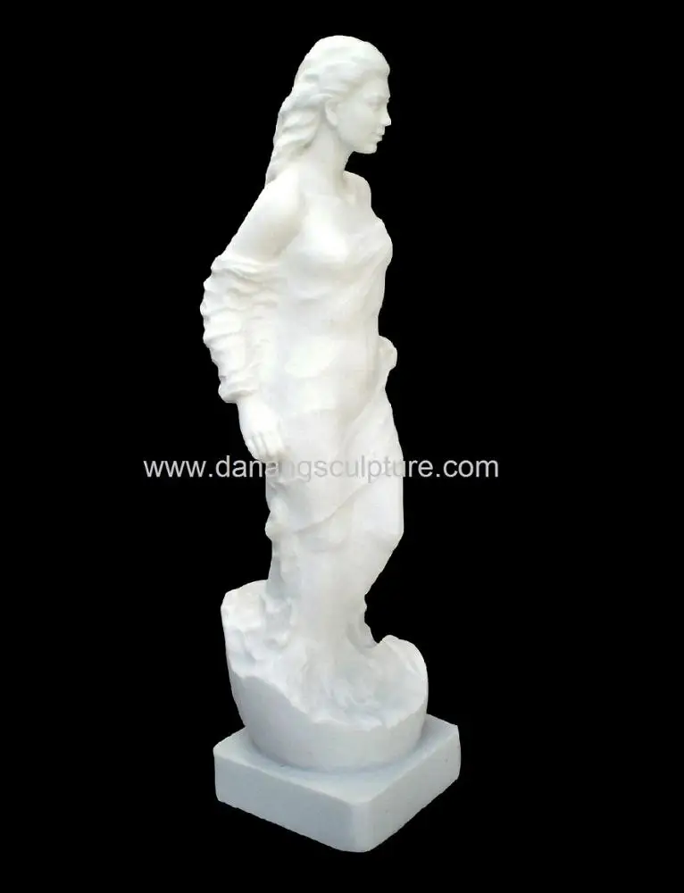 Outdoor Life Size Stone Female Sculpture Nude White Marble Girl Statue DSF-A032