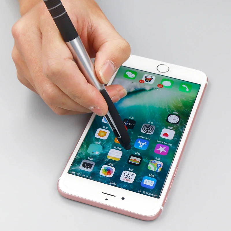 Novelty plastic stylus pen 3 color ink ball pen,promotional  pen