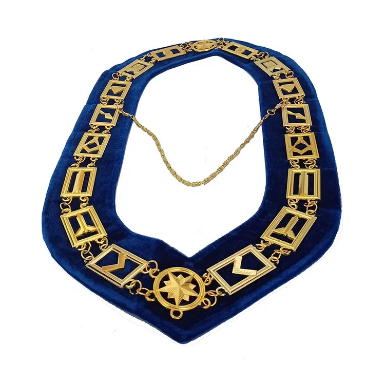 Wholesale Store Gold  Master Mason Masonic Blue lodge Chain Collar