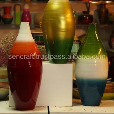 
bamboo lacquer vase; bamboo decorative vase; red bamboo vase 