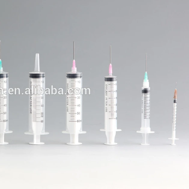 Sterile Disposable 3 Parts Syringe Medical 1ml/2ml/3ml/5ml/10ml Luer Lock Syringe