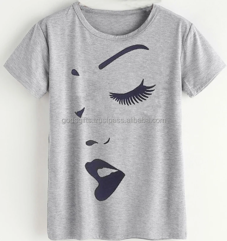 oem design custom printing wholesale 100% cotton t shirt women lady t-shirt Oem design camouflage print t-shirt crew neck mens