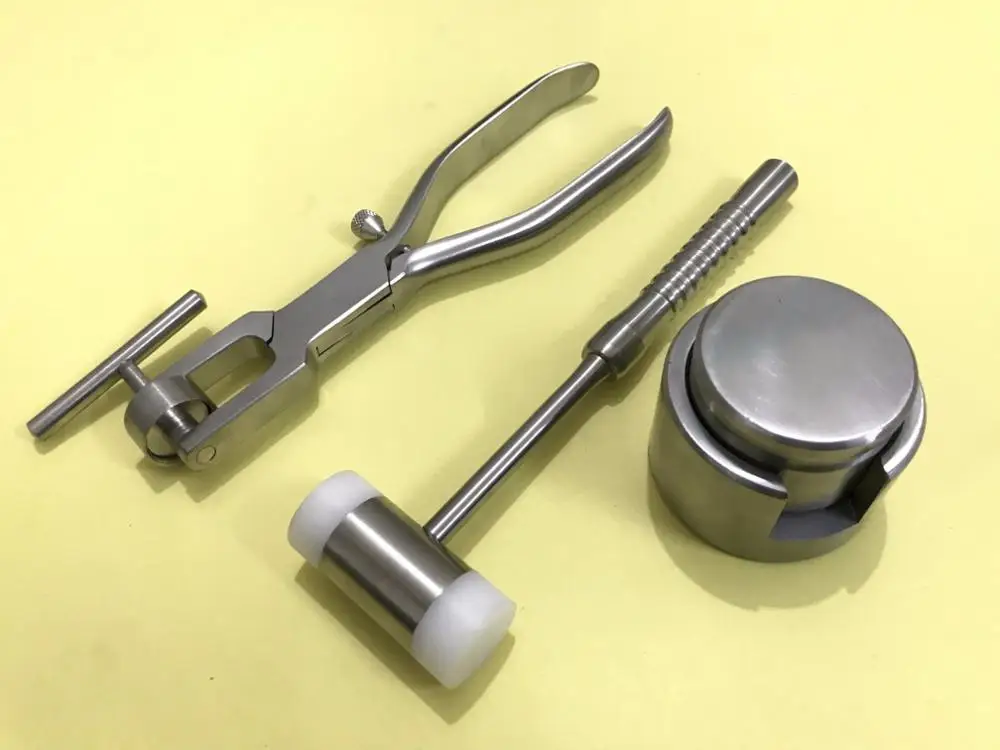 DENTAL BONE CRUSHER, BONE MILL, MEAD MALLET BONE CRUSHER PLIER SET OF 4 PCS