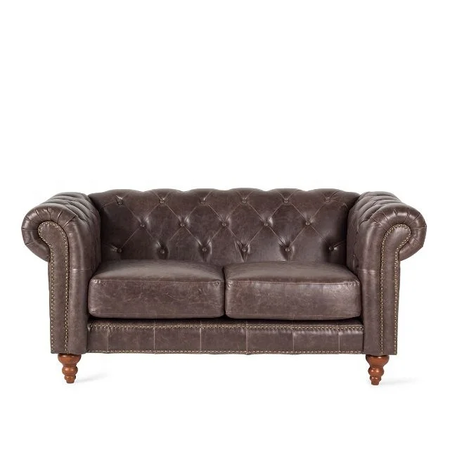 
 Modern 2020 Chester Brown Leather sofa  