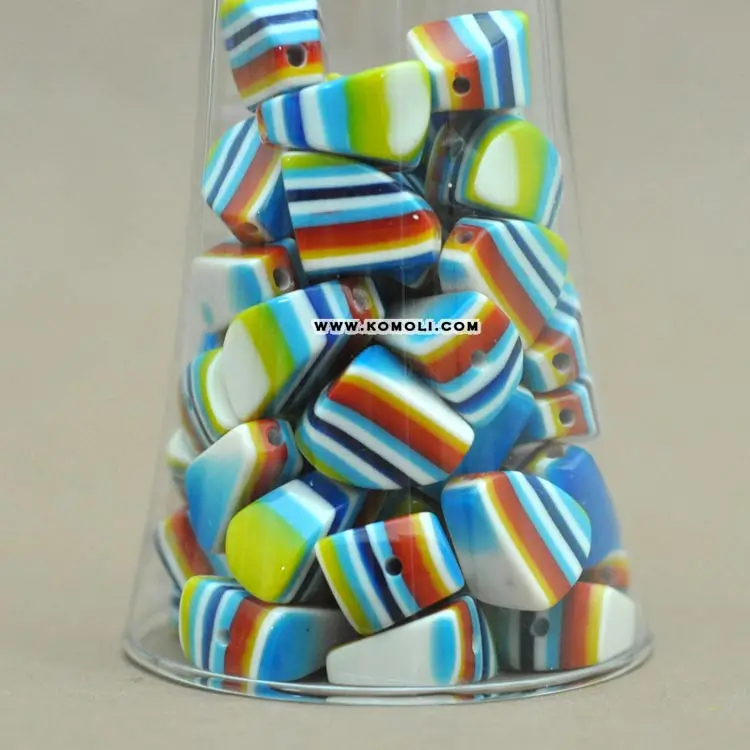 Chunky handmade blue craft resin bead custom