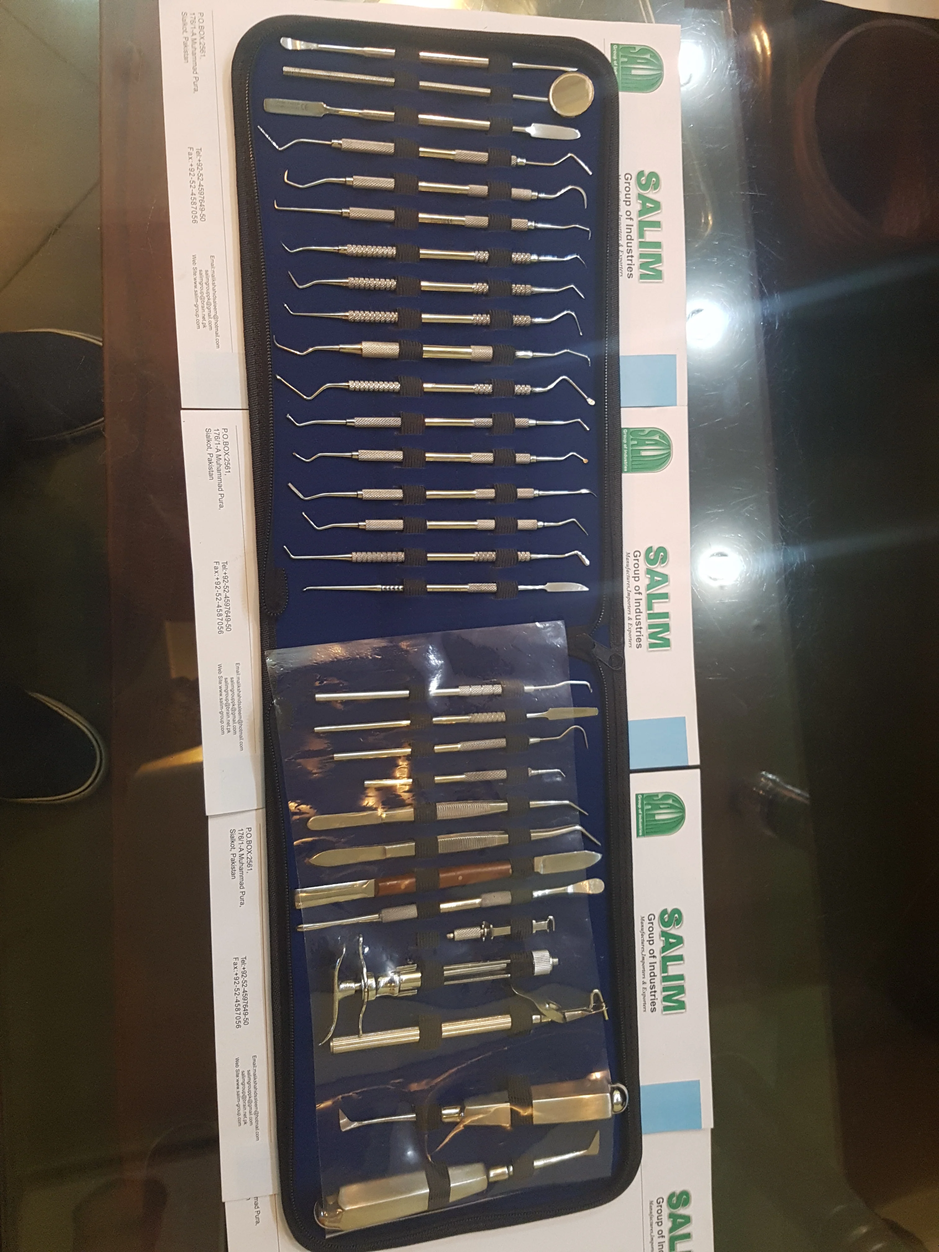 Dental Instruments Kit set Elevator Mirror Handle Spatula carver