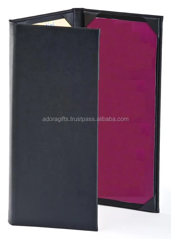 Trending 2023 new arrivals Restaurant menu cover holder cover with 3 design panels / restaurant menu holder  genuine  leather