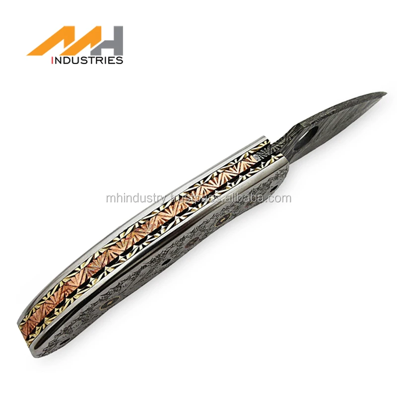 Pakistani Handmade Knife Damascus Steel Collectable with Fancy Leather Sheath Hunting Knife Stainless Steel Full Engraved 4.0mm