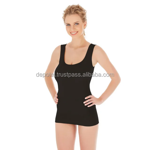 Женские Бесшовные бамбуковое нижнее белье майка на бретелях